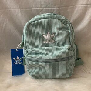 ADIDAS ORIGINALS Trefoil 2.0 Curduroy Mini Backpack in Hazy Green
